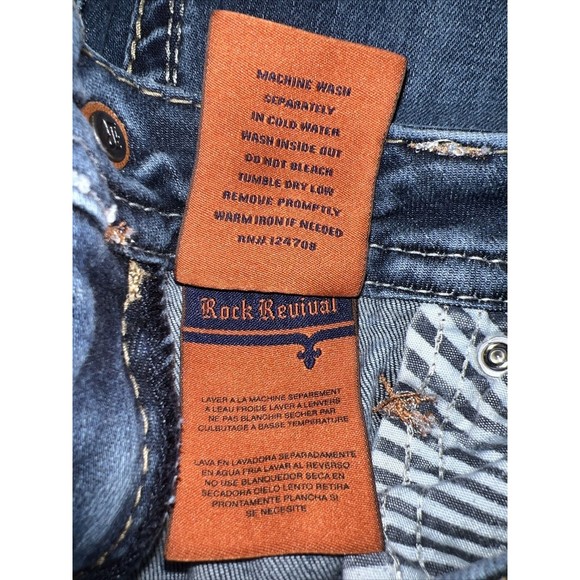 Rock Revival Alivia Skinny Button Pocket Denim Jeans-Women's Size 26x31 - Picture 11 of 16